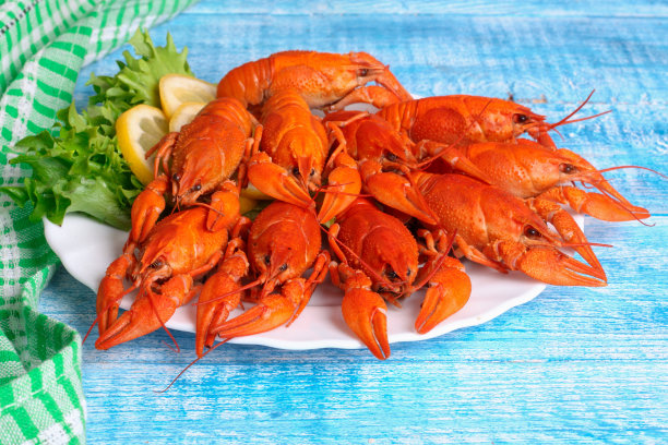 食物煮熟的龙虾图片下载