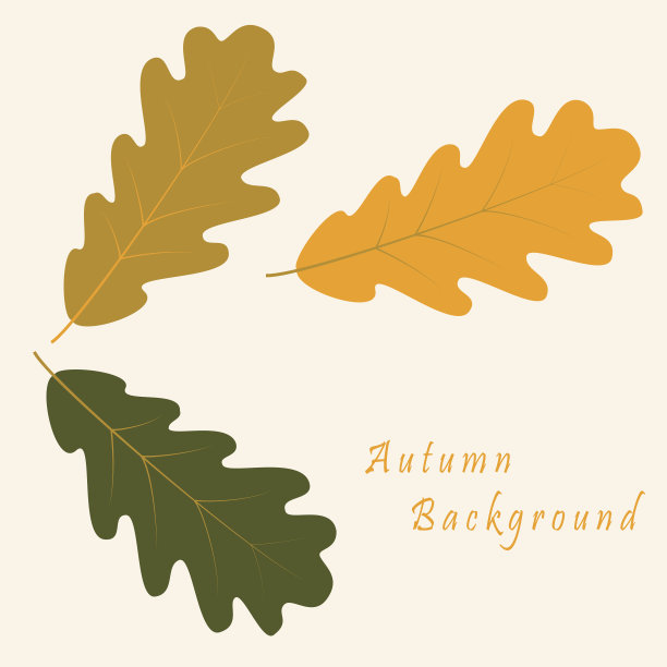 抽象背景与秋季橡树叶图片下载