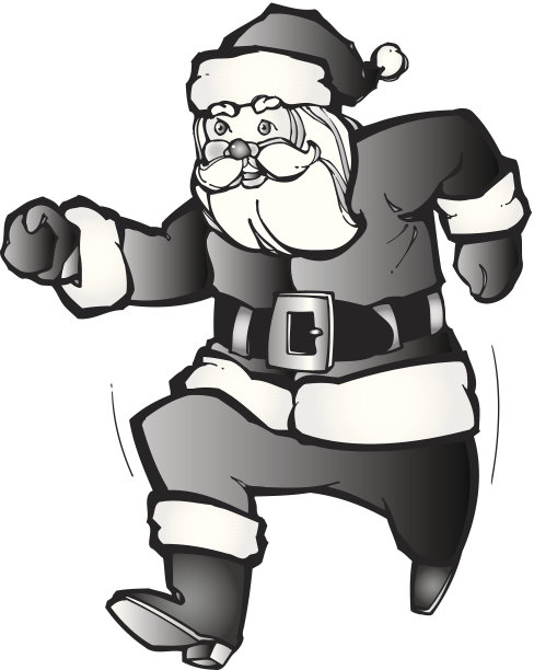 圣诞老人跑步图片下载