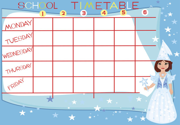 带仙女的课程表图片下载