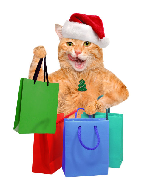 猫。购物者。图片下载