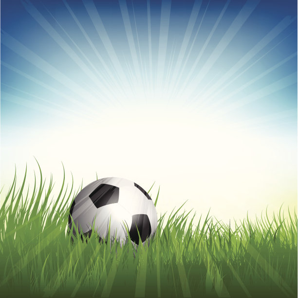 草地上的足球图片下载
