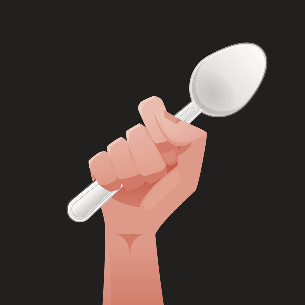 手和勺子图片下载