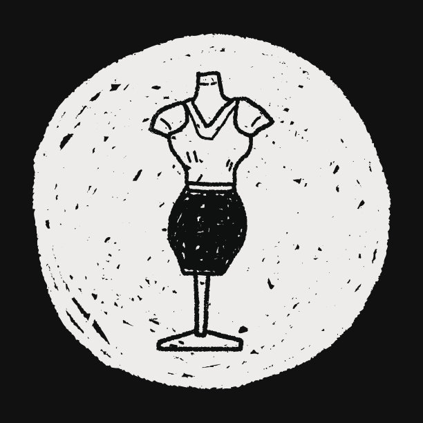女人的衣服涂鸦图片下载