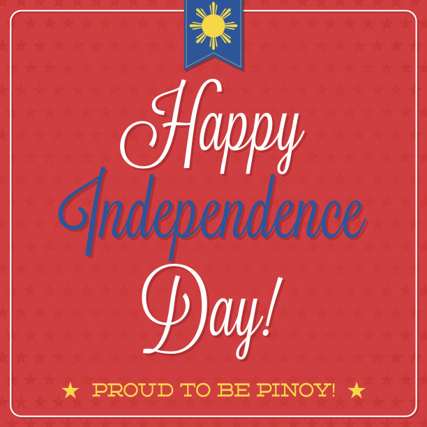 菲律宾独立日矢量格式卡片。图片下载