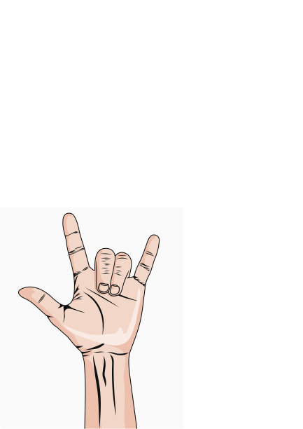 手给摇滚标志图片下载