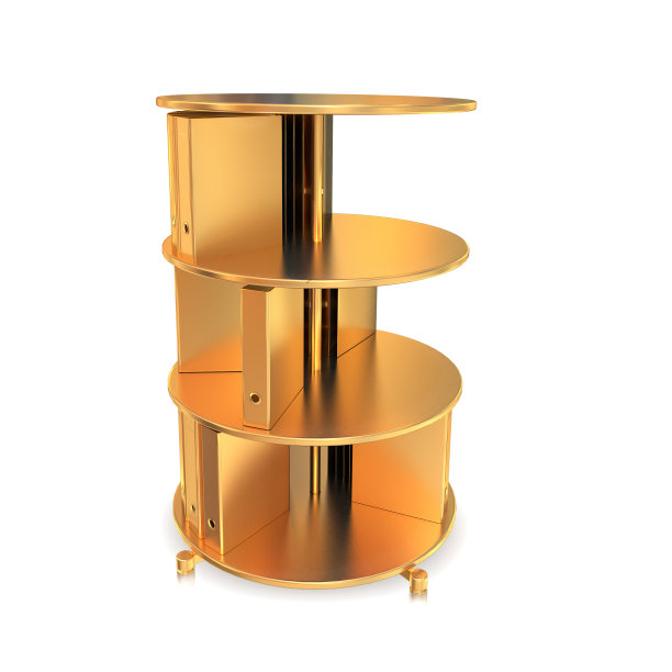 金色盒子组织者在白色的背景。图片下载