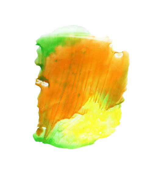 抽象的橙色和绿色水彩背景。图片下载