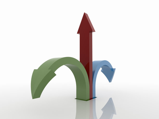 曲线和直箭头符号，动作概念图片下载