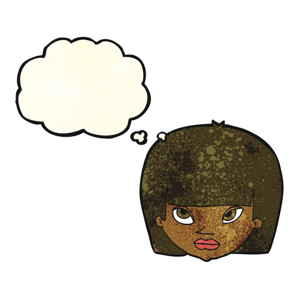 卡通烦女人用思想泡泡图片下载