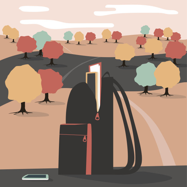 背包，智能手机上的山景图片下载