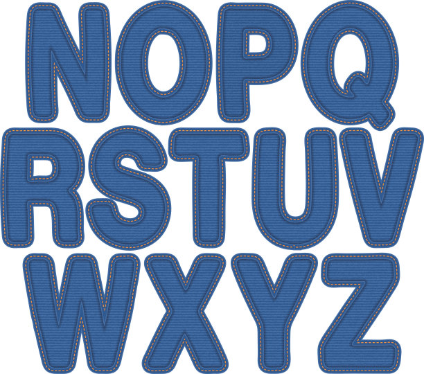 字母牛仔纹理N_Z图片下载