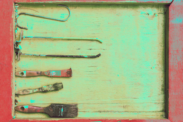 方形工具在肮脏的艺术抽象。苍白。图片下载