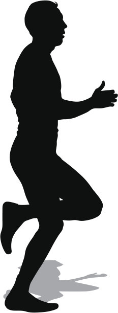 运行的剪影。图片下载