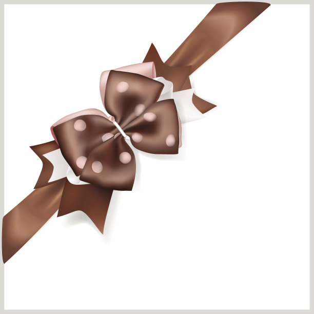 棕色蝴蝶结与斜丝带图片下载