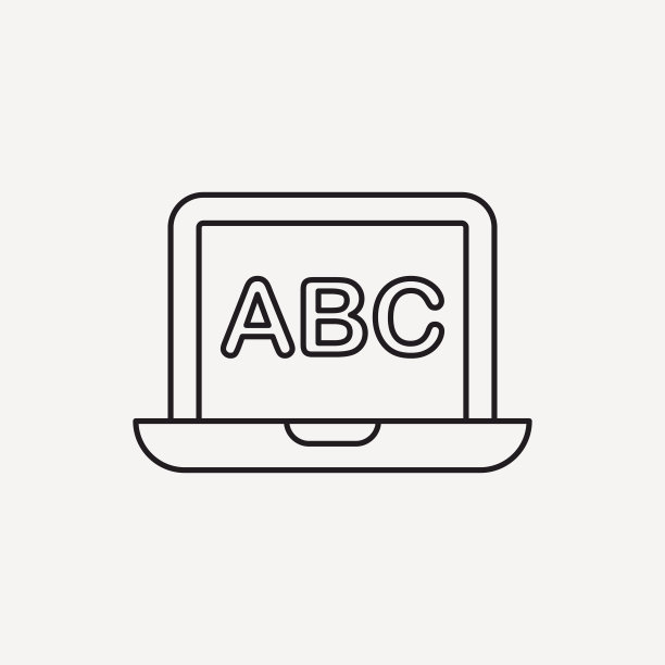 电脑线条图标图片下载