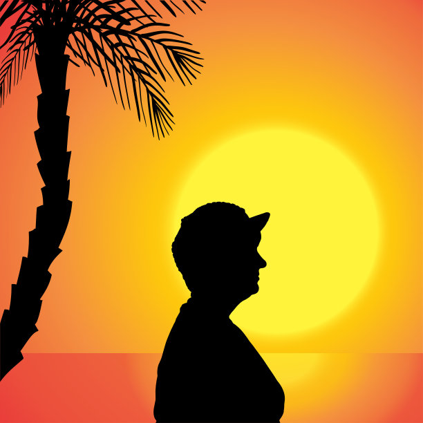 一个女人的矢量剪影。图片下载