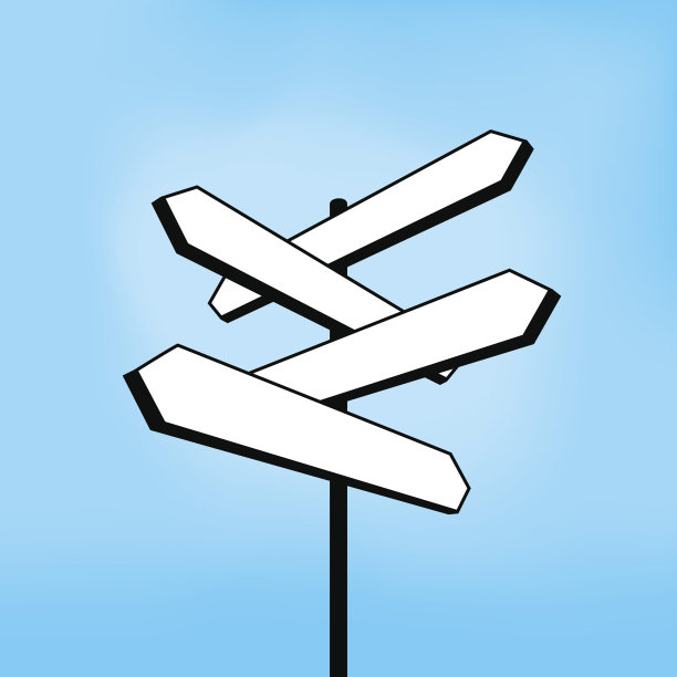 空白白色路标图片下载