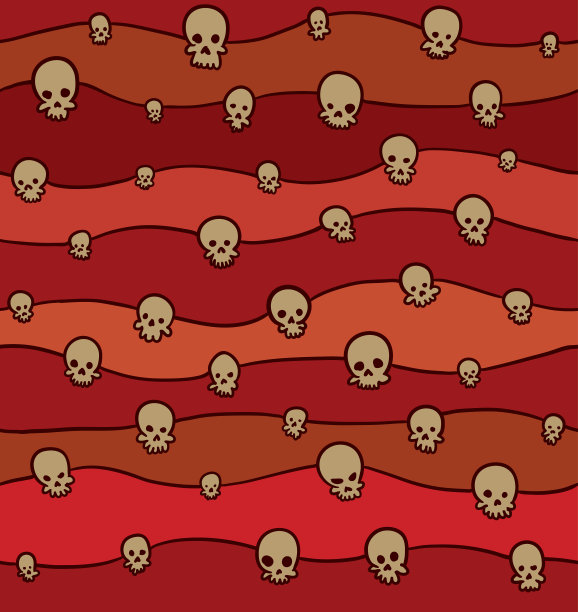 脑波无缝图案，红色图片下载