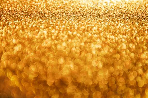 灯光背景，抽象模糊灯光，金色辉光照明散景图片下载