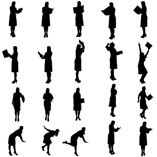 一个女人的矢量剪影。图片下载