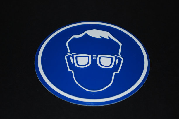 Hinweisschild护目镜图片下载