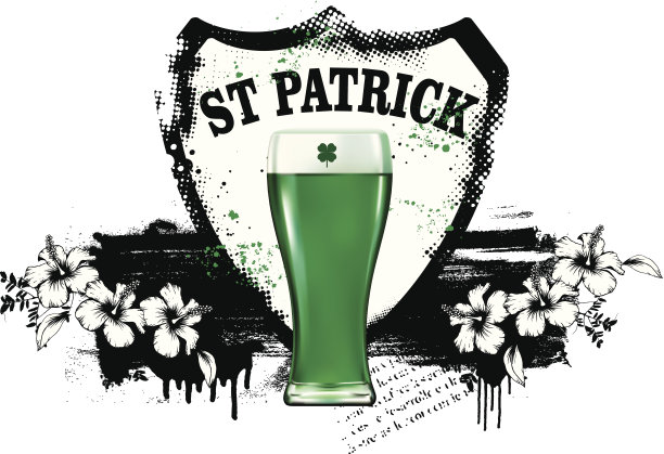 用玻璃做成的圣帕特里克盾图片下载