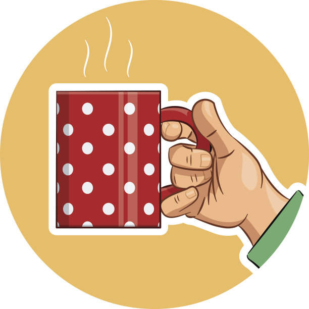 手里拿着茶杯。图标图片下载