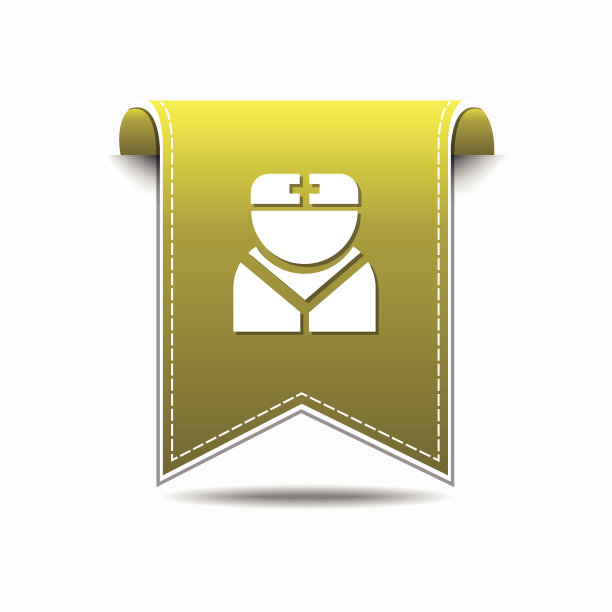 护士黄色矢量图标设计图片下载