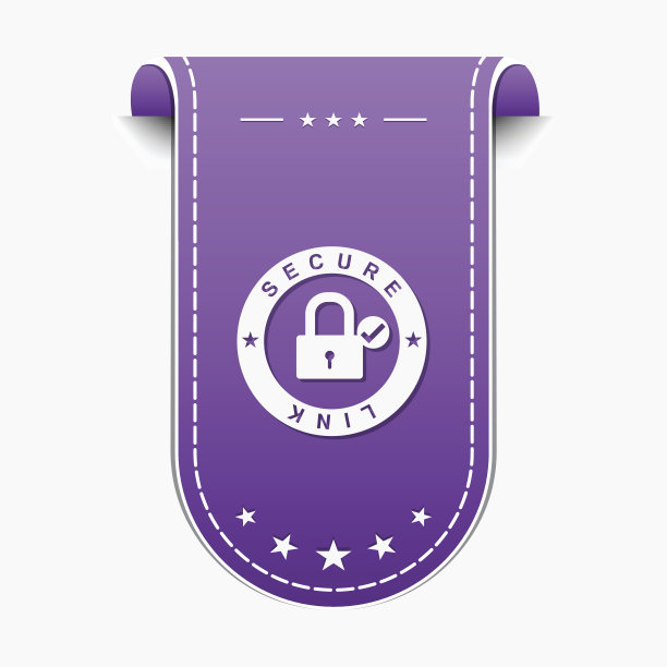 安全链接紫罗兰矢量图标设计图片下载