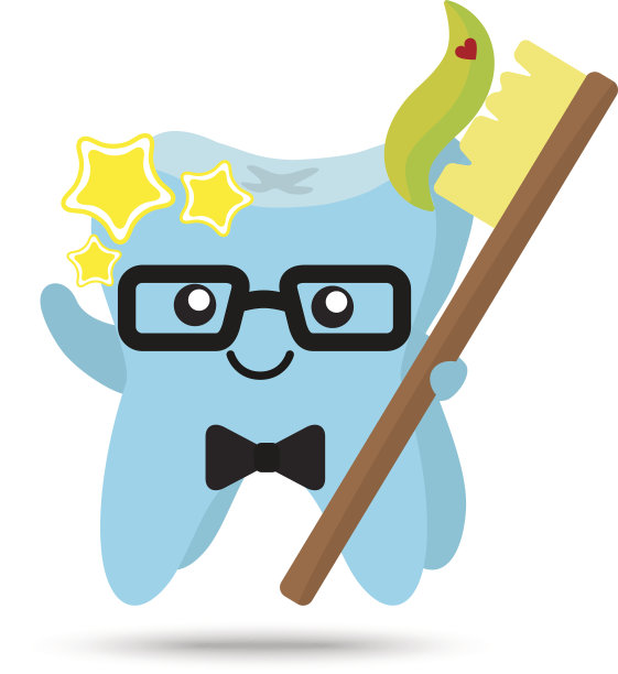 时髦或智慧的牙齿与牙刷图片下载