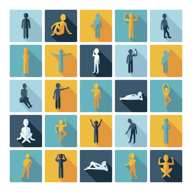 平面概念设计与影子SEO棒状图图标图片下载