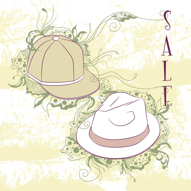 装饰时尚插画男士帽子图片下载