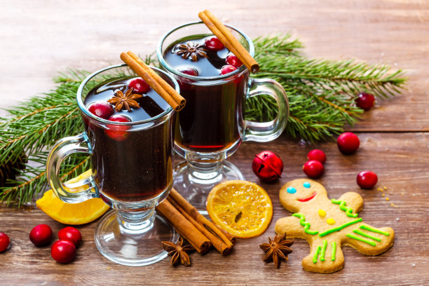 圣诞节装饰木制背景图片下载