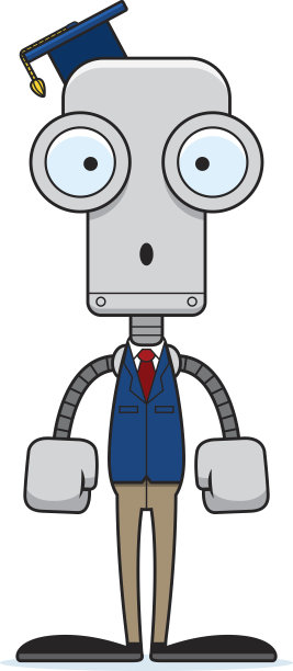 惊奇的卡通教师机器人图片下载