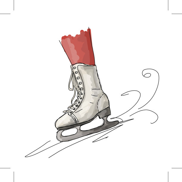 溜冰鞋卡通草图为您的设计图片下载