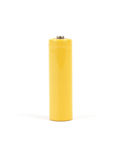 白色背景上的黄色电池图片下载