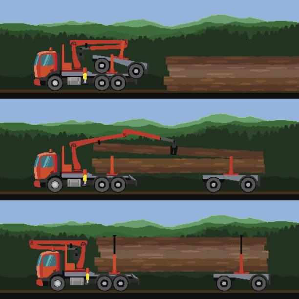 运输木材的车辆图片下载
