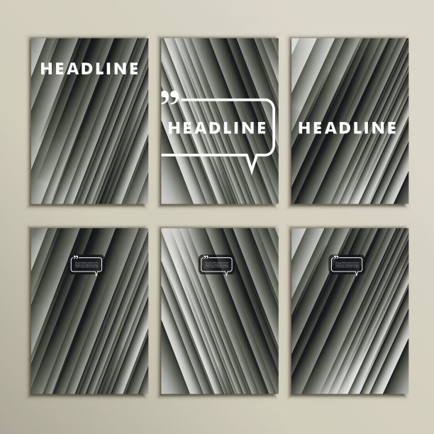 彩色背景上的线条。集向量横幅图片下载