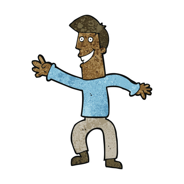 卡通快乐跳舞的男人图片下载