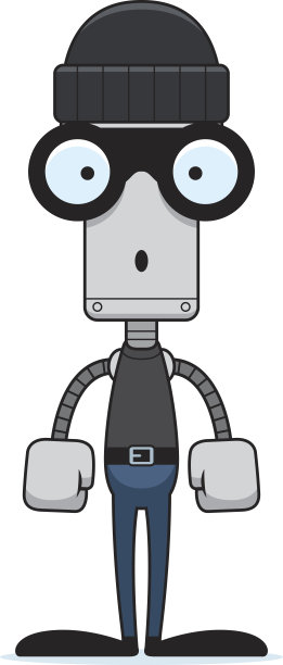 惊奇的卡通小偷机器人图片下载