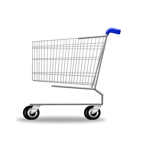 购物车在白色背景。插图图片下载