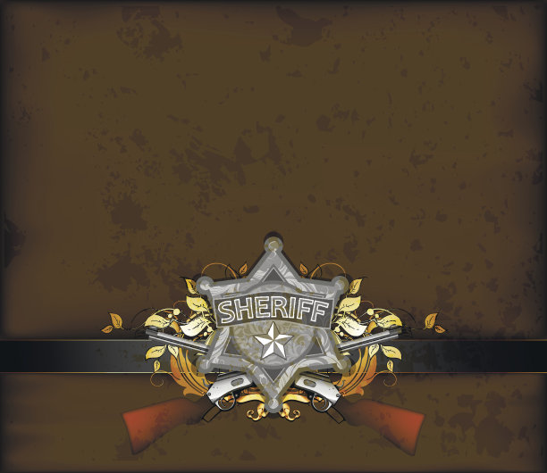 华丽的相框与治安官星图片下载