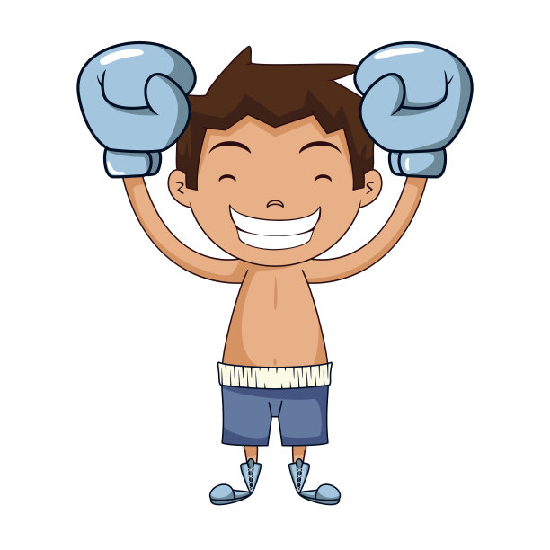 儿童冠军手势，拳击图片下载