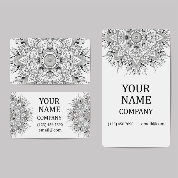 名片。卡或邀请。古典装饰元素。图片下载