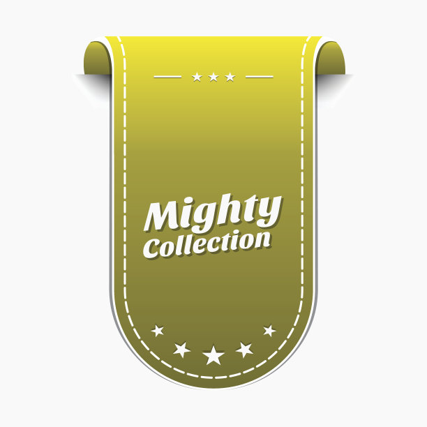 强大的集合黄色矢量图标设计图片下载