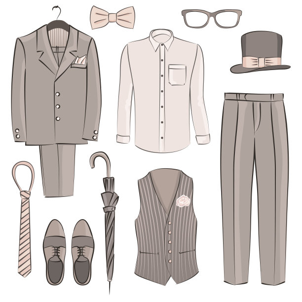 新郎服装草图图片下载