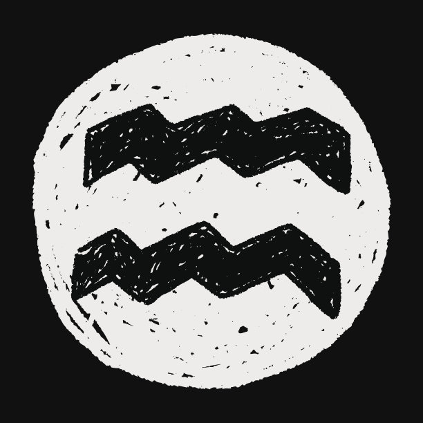 水瓶座星座涂鸦图片下载