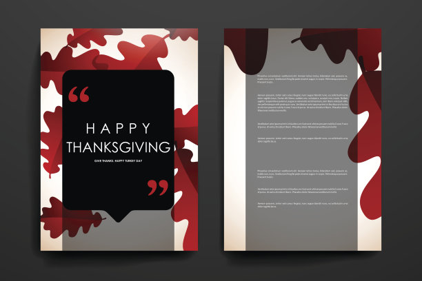 套宣传册，海报设计模板在秋季风格图片下载