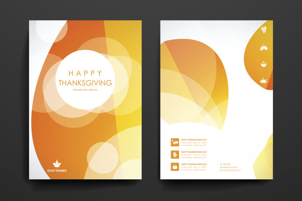 套宣传册，海报设计模板在秋季风格图片下载